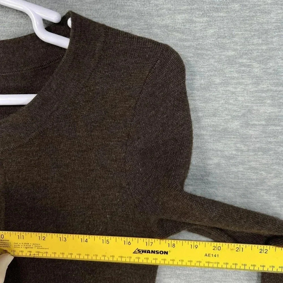 Ellen Tracy Women M Merino Wool Blend Cardigan Dress Toggle Buttons Pockets - Picture 12 of 16